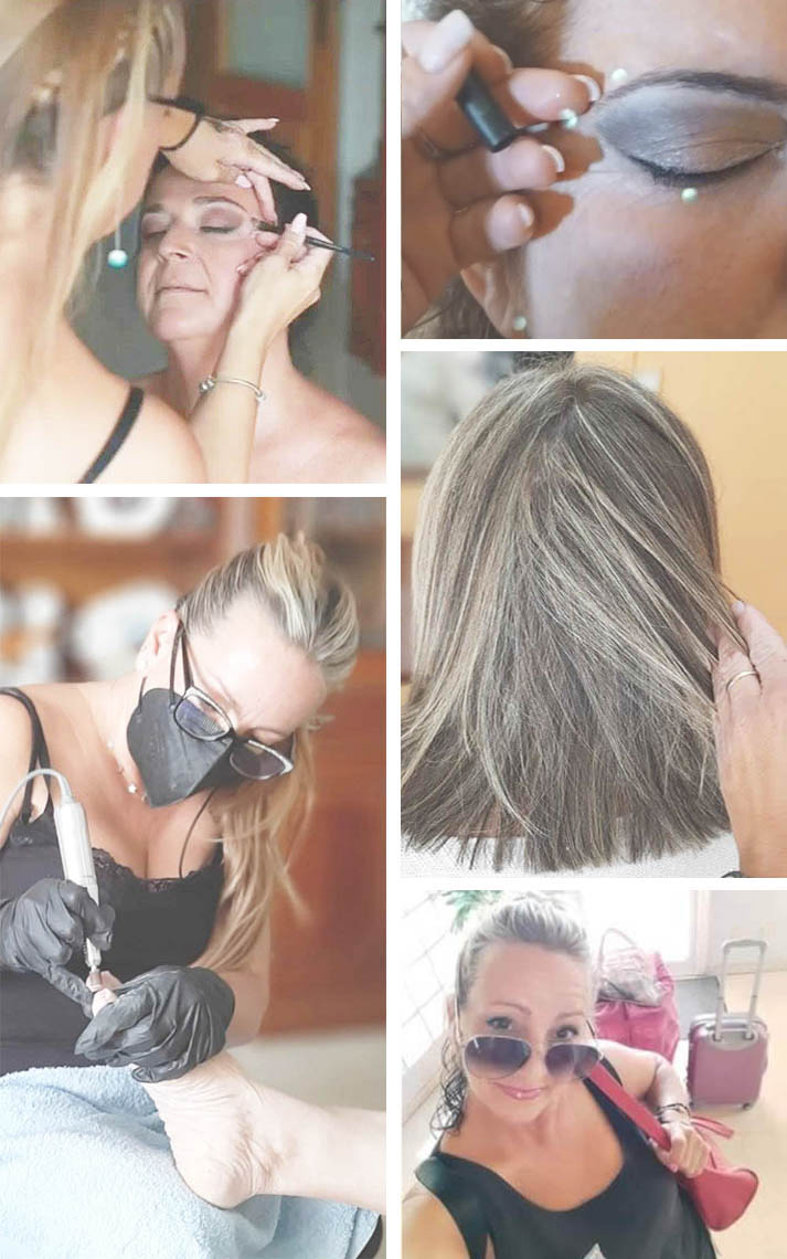 Maquillaje, peluqueria, pedicura a domicilio